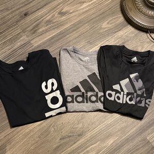 Adidas Kids' Short Sleeve Tees & dri-fit- Black and Gray